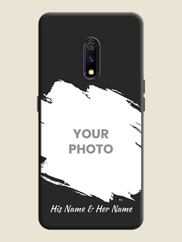 Custom Grunge Brush Strokes on Photo on Space Black Soft Matte Back Cover - Oppo K3 - alternate view