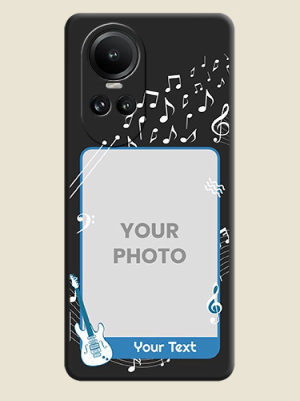 Custom Musical Theme Design with Text - Photo on Space Black Soft Matte Mobile Case - Reno 10 5G - alternate view