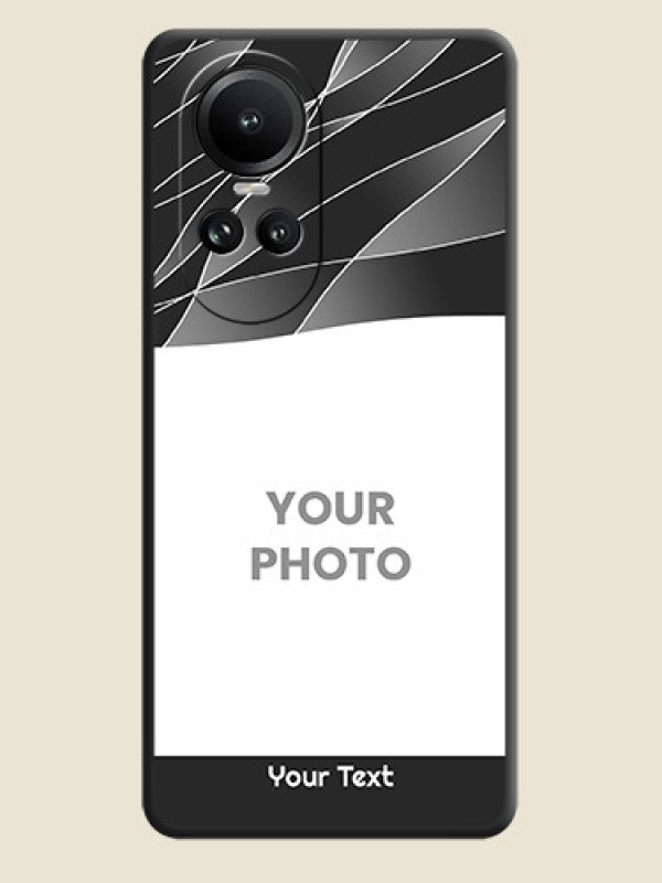 Custom Mixed Wave Lines - Photo on Space Black Soft Matte Mobile Cover - Reno 10 5G - alternate view
