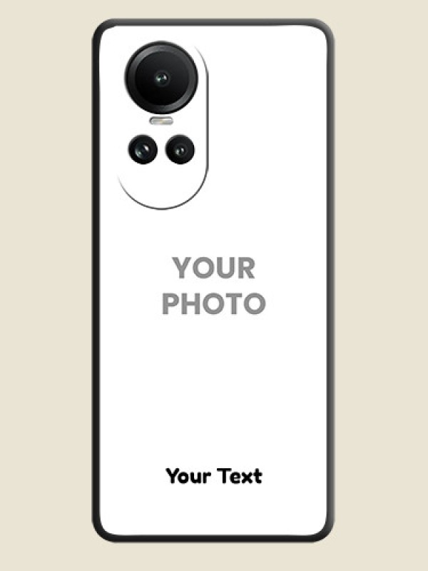 Custom Full Single Pic Upload With Text On Space Black Personalized Soft Matte Phone Covers - Reno 10 5G - alternate view