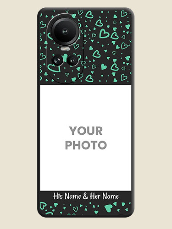 Custom Sea Green Indefinite Love Pattern - Photo on Space Black Soft Matte Mobile Cover - Reno 10 Pro 5G - alternate view