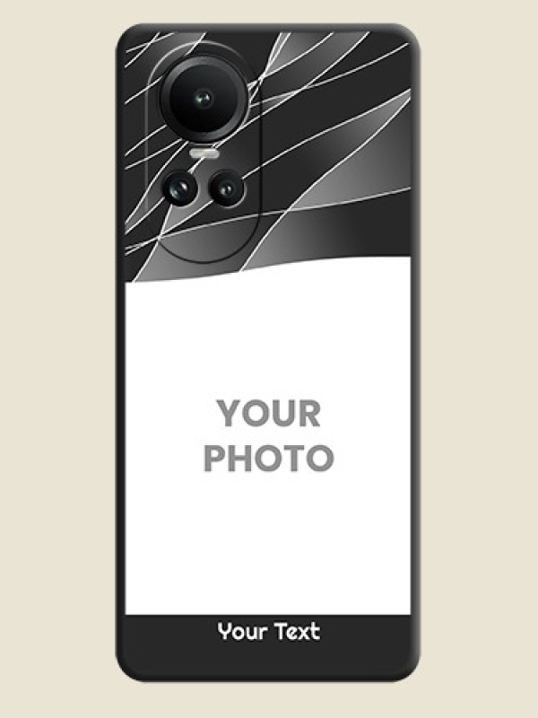 Custom Mixed Wave Lines - Photo on Space Black Soft Matte Mobile Cover - Reno 10 Pro 5G - alternate view