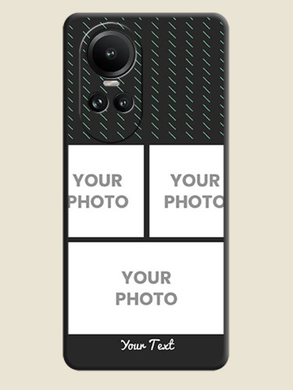 Custom Cross Dotted Pattern with 2 Image Holder on Personalised Space Black Soft Matte Cases - Reno 10 Pro 5G - alternate view