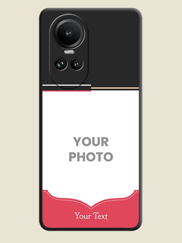 Custom Classic Plain Design with Name - Photo on Space Black Soft Matte Phone Cover - Reno 10 Pro 5G - alternate view