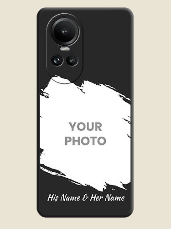 Custom Grunge Brush Strokes - Photo on Space Black Soft Matte Back Cover - Reno 10 Pro 5G - alternate view