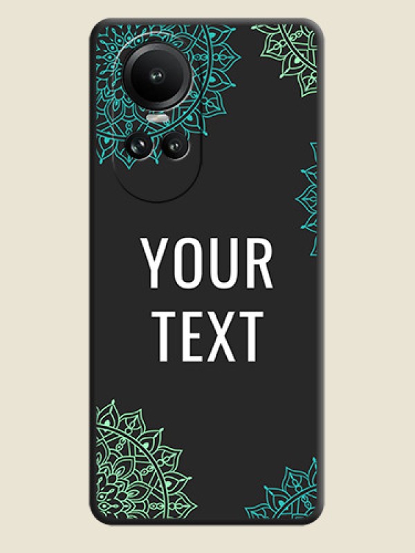 Custom Your Name with Floral Design on Space Black Custom Soft Matte Back Cover - Reno 10 Pro 5G - alternate view