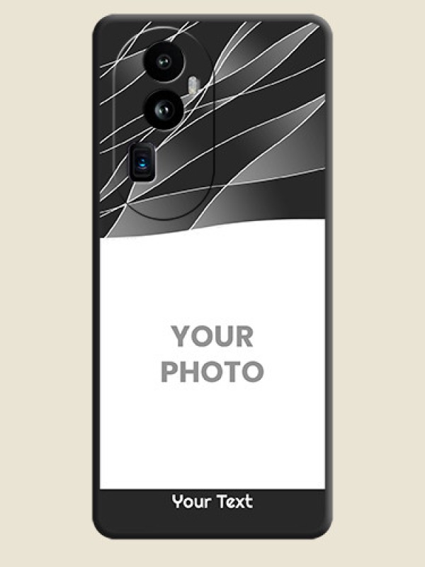Custom Mixed Wave Lines - Photo on Space Black Soft Matte Mobile Cover - Reno 10 Pro Plus 5G - alternate view