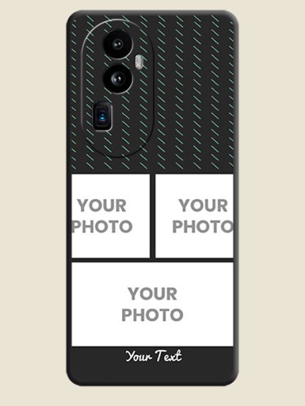 Custom Cross Dotted Pattern with 2 Image Holder on Personalised Space Black Soft Matte Cases - Reno 10 Pro Plus 5G - alternate view