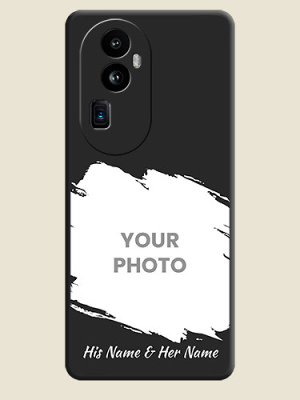 Custom Grunge Brush Strokes - Photo on Space Black Soft Matte Back Cover - Reno 10 Pro Plus 5G - alternate view