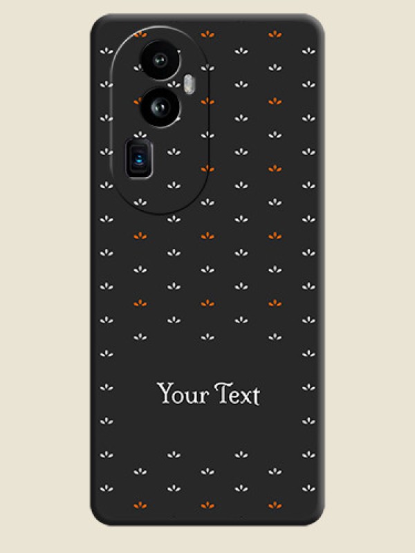 Custom Simple Pattern With Custom Text On Space Black Personalized Soft Matte Phone Covers - Reno 10 Pro Plus 5G - alternate view