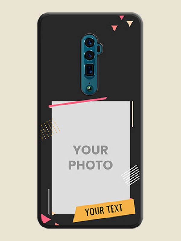 Custom Photo Frame with Triangle Small Dots on Photo on Space Black Soft Matte Back Cover - Oppo Reno 10X Zoom - alternate view