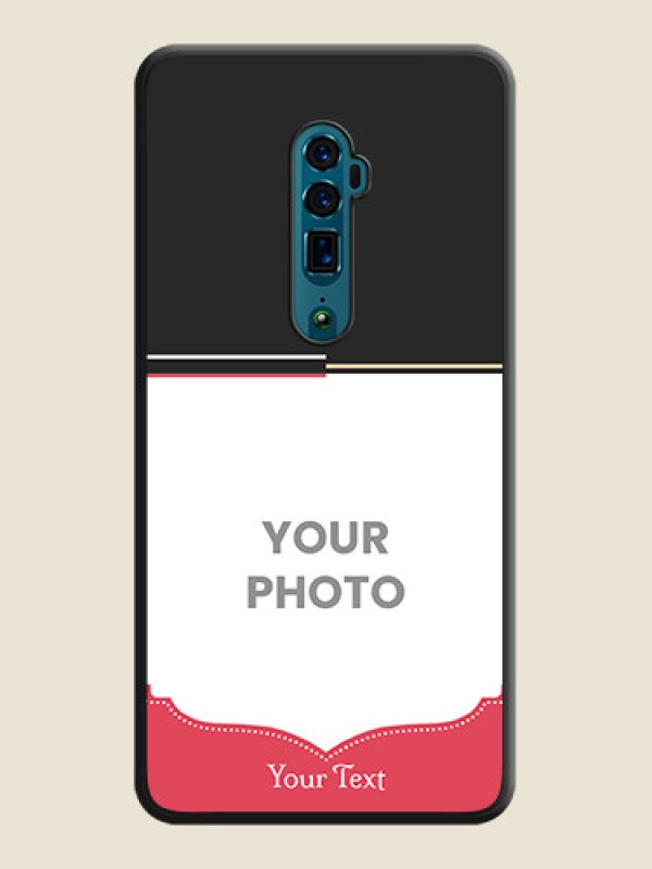 Custom Classic Plain Design with Name on Photo on Space Black Soft Matte Phone Cover - Oppo Reno 10X Zoom - alternate view