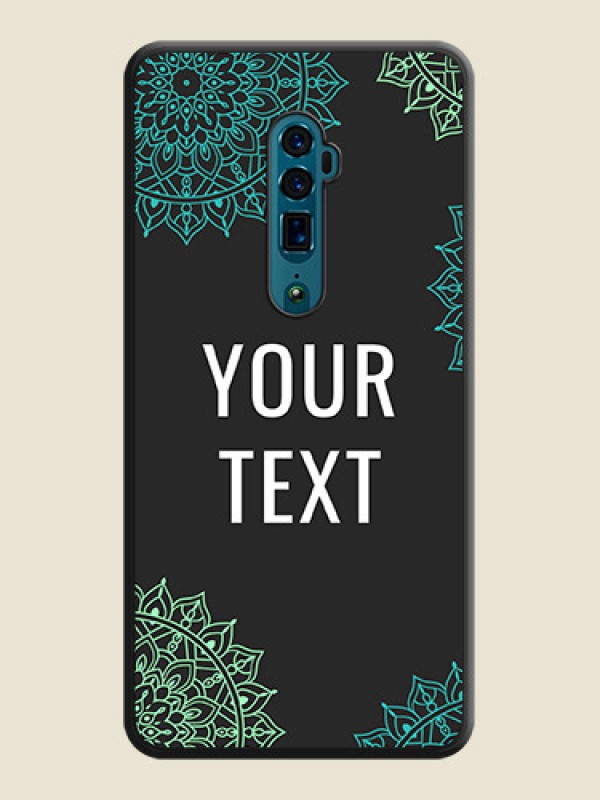 Custom Your Name with Floral Design on Space Black Custom Soft Matte Back Cover - Oppo Reno 10X Zoom - alternate view