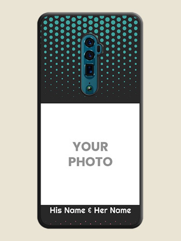 Custom Faded Dots with Grunge Photo Frame and Text on Space Black Custom Soft Matte Phone Cases - Oppo Reno 10X Zoom - alternate view