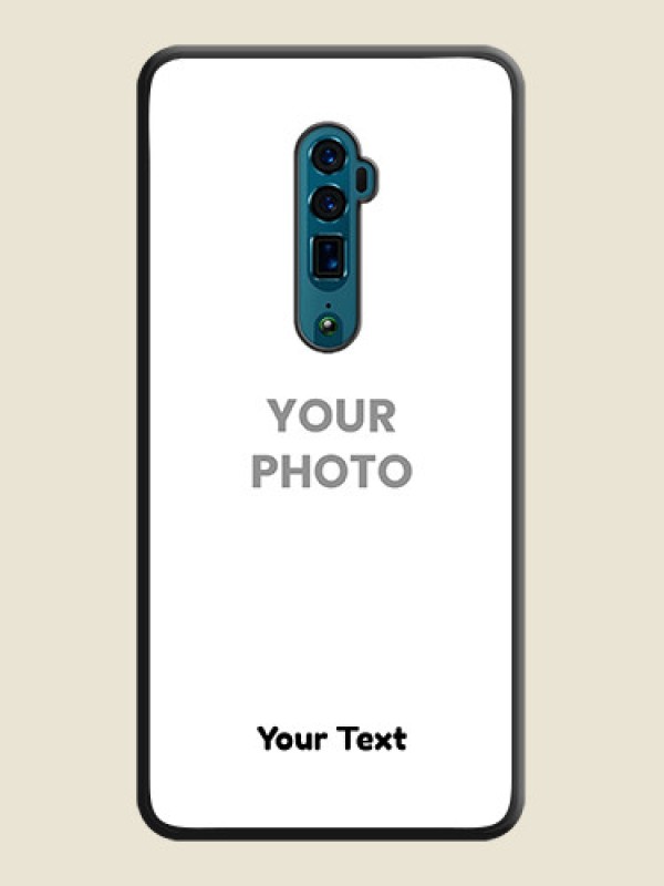 Custom Full Single Pic Upload With Text On Space Black Personalized Soft Matte Phone Covers -Oppo Reno 10X Zoom - alternate view