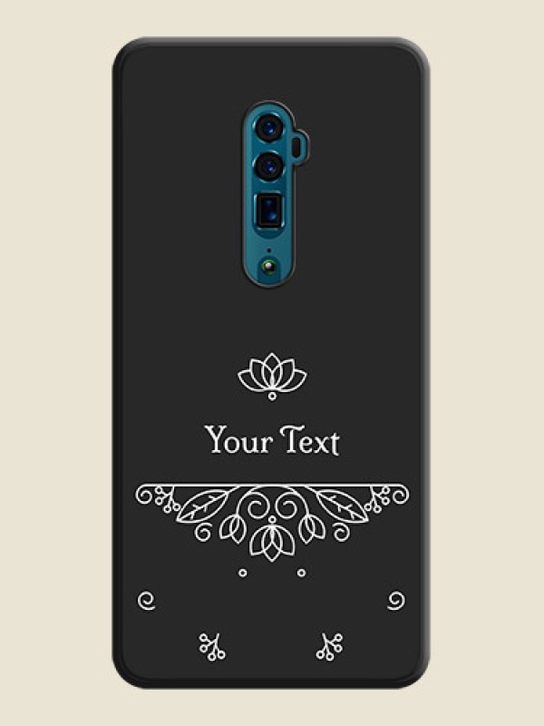 Custom Lotus Garden Custom Text On Space Black Personalized Soft Matte Phone Covers -Oppo Reno 10X Zoom - alternate view