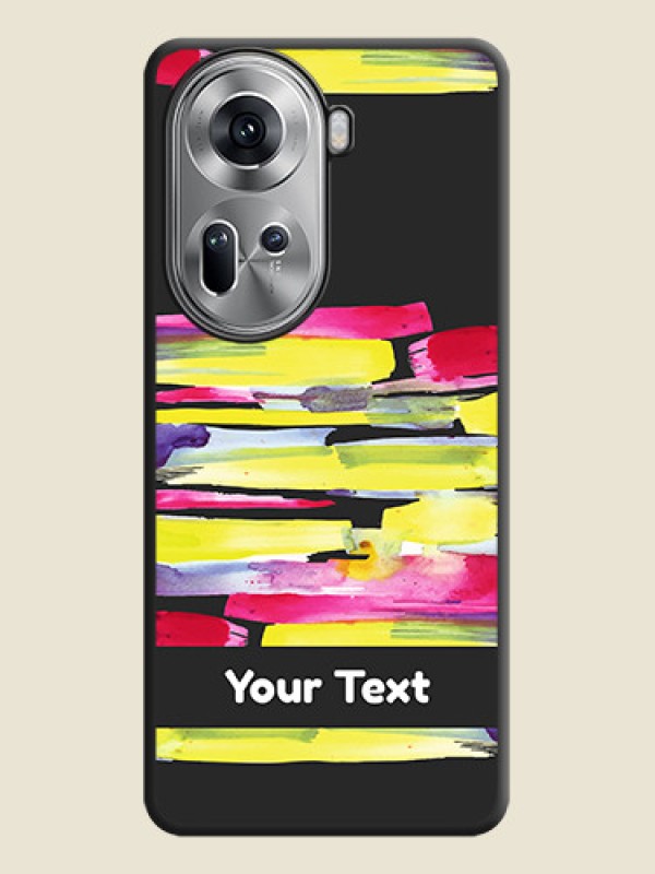 Custom Brush Coloured on Space Black Personalized Soft Matte Phone Covers - Reno 11 5G - alternate view