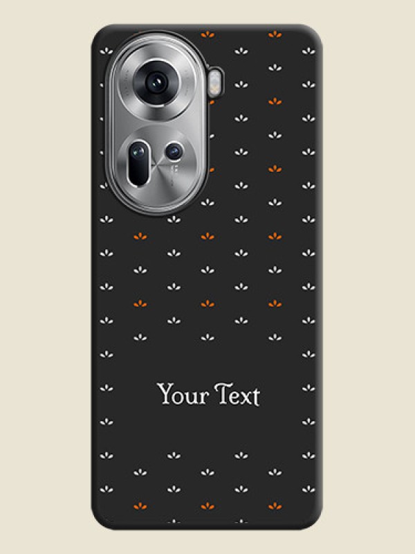 Custom Simple Pattern With Custom Text On Space Black Personalized Soft Matte Phone Covers - Reno 11 5G - alternate view