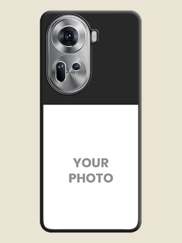 Custom Image Upload With Space Black Color On Custom Soft Matte Mobile Back Cover - Oppo Reno 11 5G - alternate view