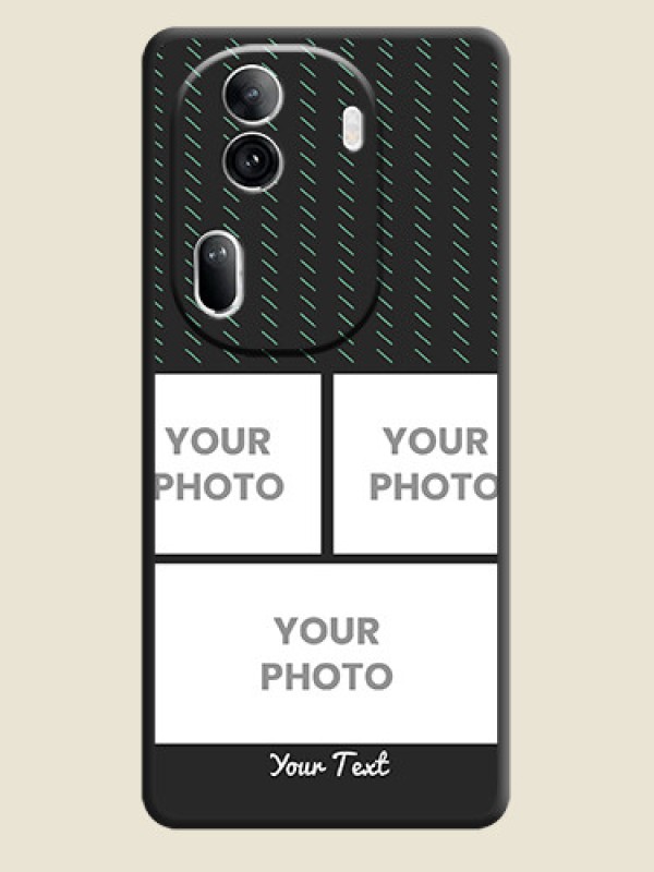 Custom Cross Dotted Pattern with 2 Image Holder on Personalised Space Black Soft Matte Cases - Reno 11 Pro 5G - alternate view