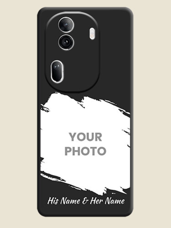 Custom Grunge Brush Strokes - Photo on Space Black Soft Matte Back Cover - Reno 11 Pro 5G - alternate view