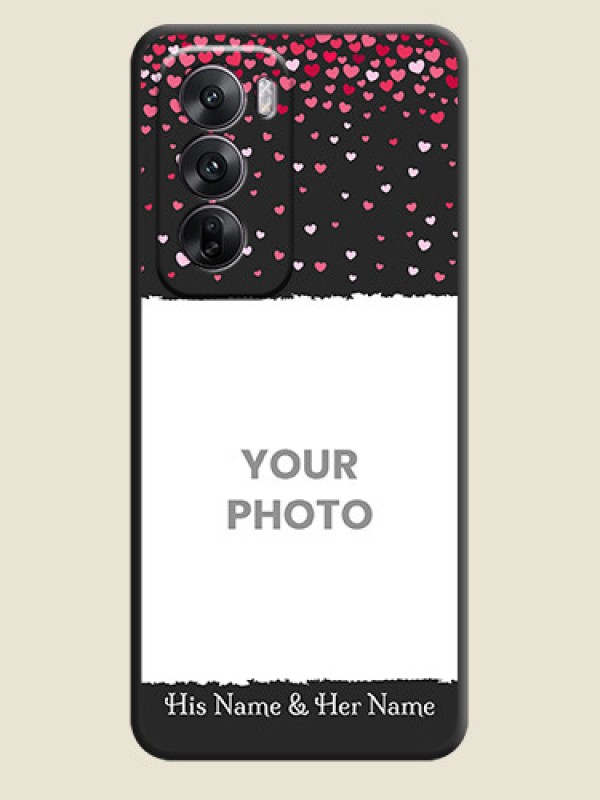 Custom Fall in Love with Your Partner on Photo On Space Black Custom Soft Matte Mobile Back Cover - Oppo Reno 12 5G - alternate view