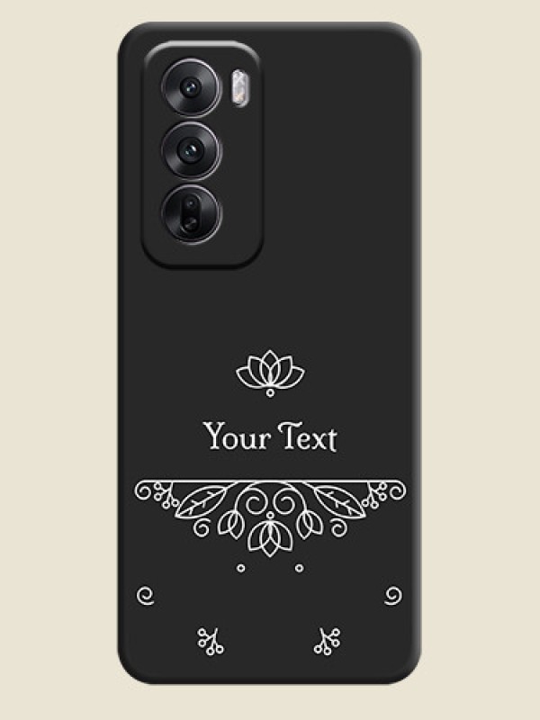 Custom Lotus Garden Custom Text On Space Black Custom Soft Matte Mobile Back Cover - Oppo Reno 12 5G - alternate view