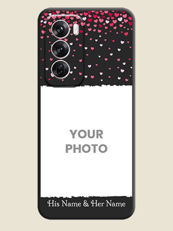 Custom Fall in Love with Your Partner on Photo On Space Black Custom Soft Matte Mobile Back Cover - Oppo Reno 12 Pro 5G - alternate view