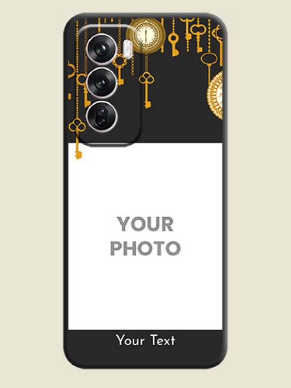 Custom Decorative Design with Text On Space Black Custom Soft Matte Mobile Back Cover - Oppo Reno 12 Pro 5G - alternate view