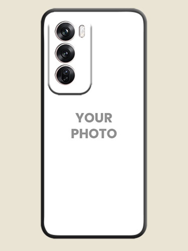 Custom Full Single Pic Upload On Space Black Custom Soft Matte Mobile Back Cover - Oppo Reno 12 Pro 5G - alternate view