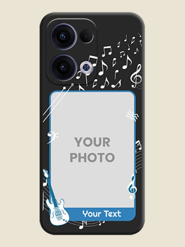 Custom Musical Theme Design with Text on Photo On Space Black Custom Soft Matte Mobile Back Cover - Oppo Reno 13 5G - alternate view