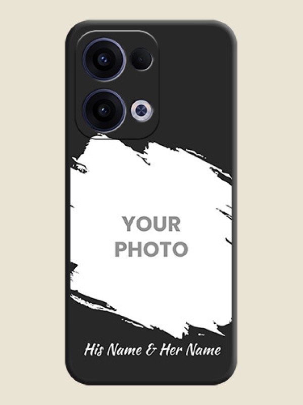Custom Grunge Brush Strokes on Photo On Space Black Custom Soft Matte Mobile Back Cover - Oppo Reno 13 5G - alternate view