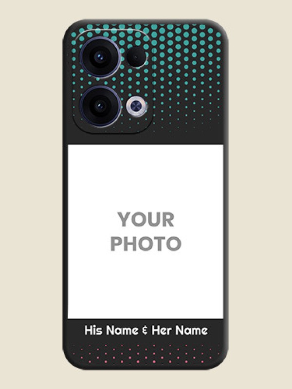 Custom Faded Dots with Grunge Photo Frame and Text On Space Black Custom Soft Matte Mobile Back Cover - Oppo Reno 13 5G - alternate view