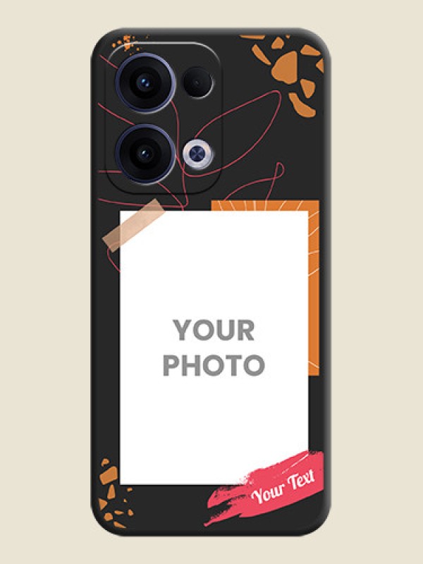 Custom Orange Photo Frame On Space Black Custom Soft Matte Mobile Back Cover - Oppo Reno 13 5G - alternate view