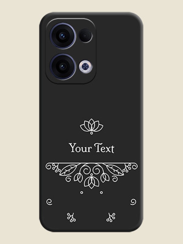 Custom Lotus Garden Custom Text On Space Black Custom Soft Matte Mobile Back Cover - Oppo Reno 13 5G - alternate view