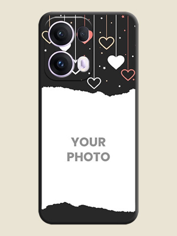 Custom Love Hangings with Splash Wave Picture On Space Black Custom Soft Matte Mobile Back Cover - Oppo Reno 13 Pro 5G - alternate view