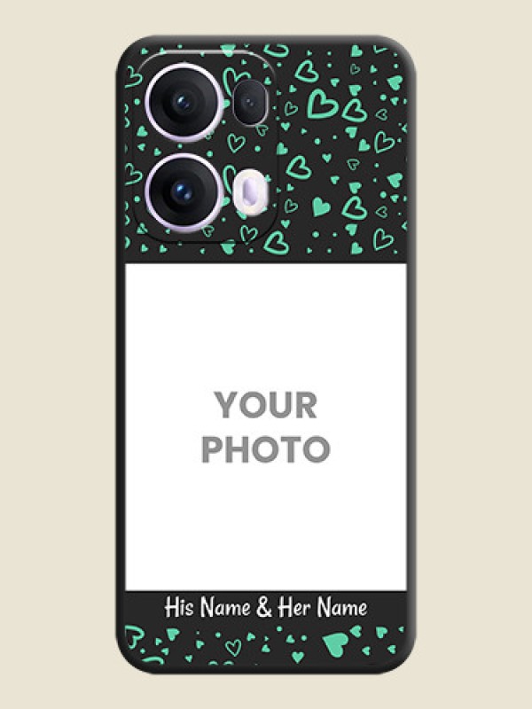 Custom Sea Green Indefinite Love Pattern on Photo On Space Black Custom Soft Matte Mobile Back Cover - Oppo Reno 13 Pro 5G - alternate view