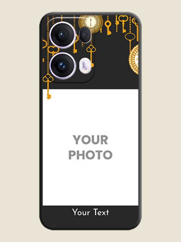 Custom Decorative Design with Text On Space Black Custom Soft Matte Mobile Back Cover - Oppo Reno 13 Pro 5G - alternate view