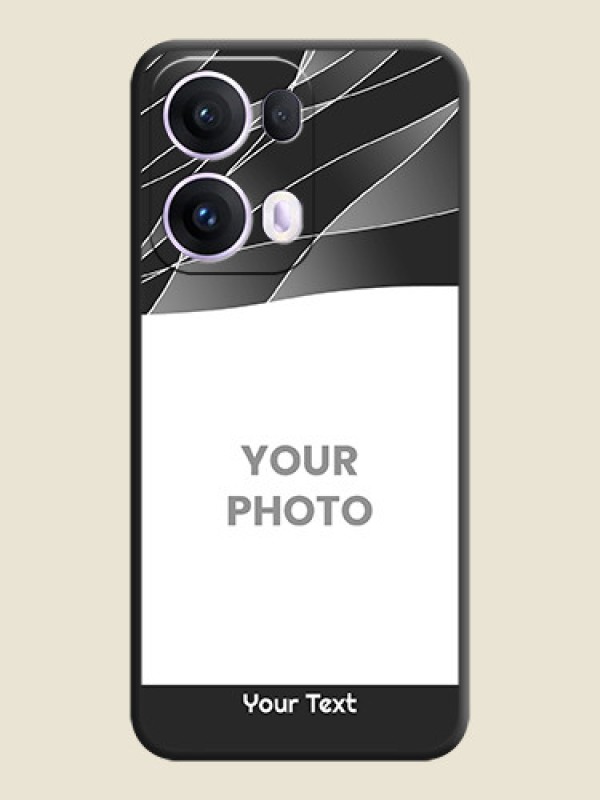 Custom Mixed Wave Lines on Photo On Space Black Custom Soft Matte Mobile Back Cover - Oppo Reno 13 Pro 5G - alternate view