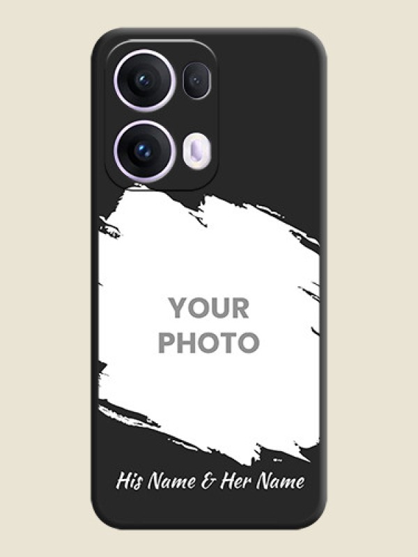 Custom Grunge Brush Strokes on Photo On Space Black Custom Soft Matte Mobile Back Cover - Oppo Reno 13 Pro 5G - alternate view