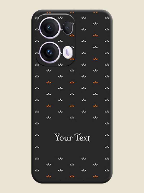 Custom Simple Pattern With Custom Text On Space Black Custom Soft Matte Mobile Back Cover - Oppo Reno 13 Pro 5G - alternate view