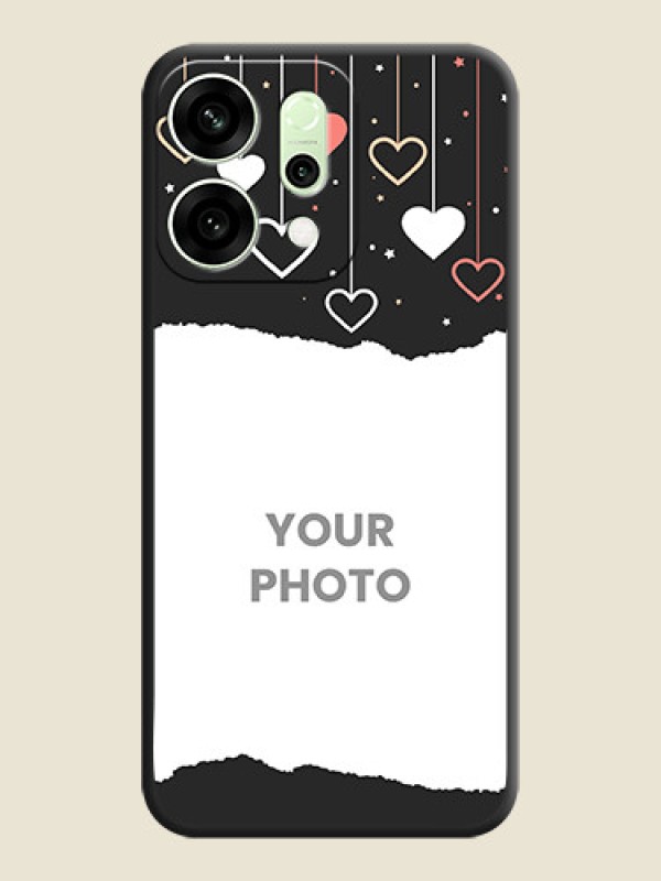 Custom Love Hangings with Splash Wave Picture On Space Black Custom Soft Matte Mobile Back Cover - Oppo Reno 14 5G - alternate view