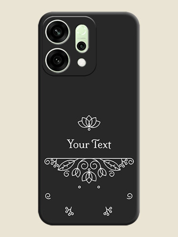 Custom Lotus Garden Custom Text On Space Black Custom Soft Matte Mobile Back Cover - Oppo Reno 14 5G - alternate view