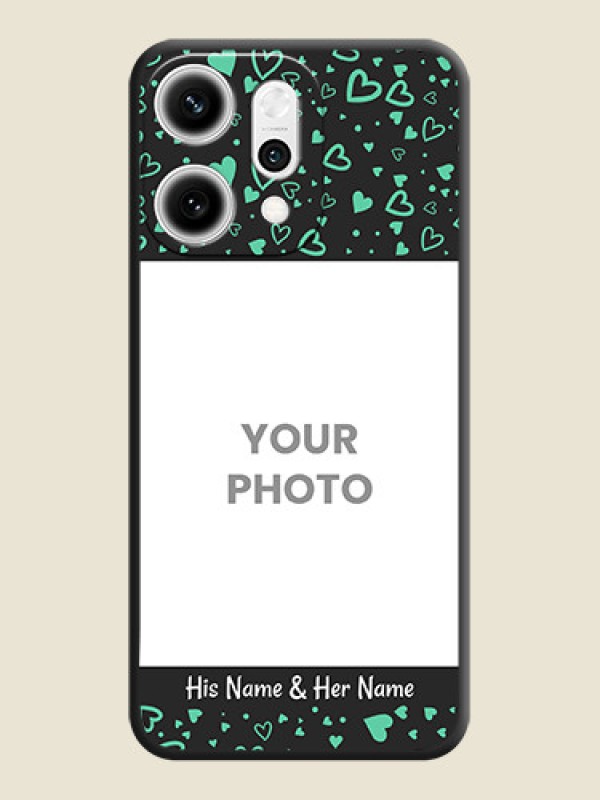 Custom Sea Green Indefinite Love Pattern on Photo On Space Black Custom Soft Matte Mobile Back Cover - Oppo Reno 14 Pro 5G - alternate view