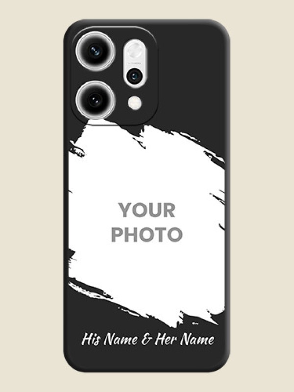 Custom Grunge Brush Strokes on Photo On Space Black Custom Soft Matte Mobile Back Cover - Oppo Reno 14 Pro 5G - alternate view