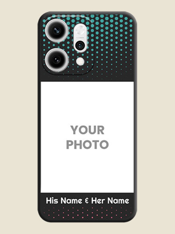 Custom Faded Dots with Grunge Photo Frame and Text On Space Black Custom Soft Matte Mobile Back Cover - Oppo Reno 14 Pro 5G - alternate view