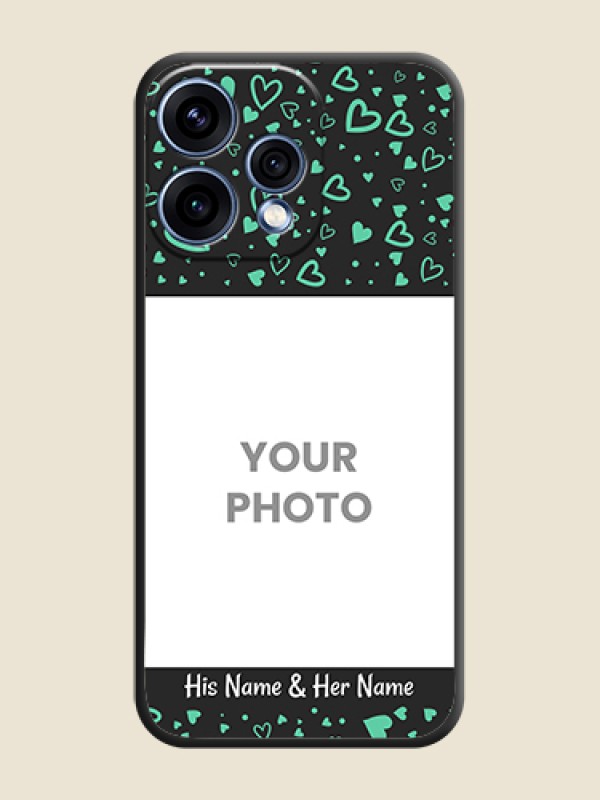 Custom Sea Green Indefinite Love Pattern on Photo On Space Black Custom Soft Matte Mobile Back Cover - Oppo Reno 15 5G - alternate view