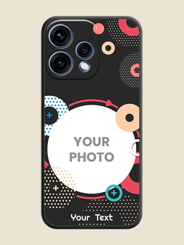 Custom Multicoloured Round Image On Space Black Custom Soft Matte Mobile Back Cover - Oppo Reno 15 5G - alternate view