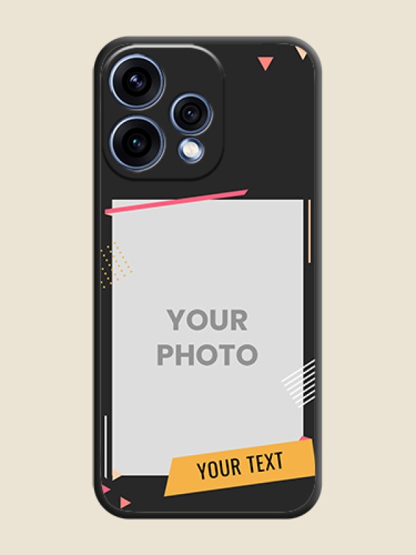 Custom Photo Frame with Triangle Small Dots on Photo On Space Black Custom Soft Matte Mobile Back Cover - Oppo Reno 15 5G - alternate view