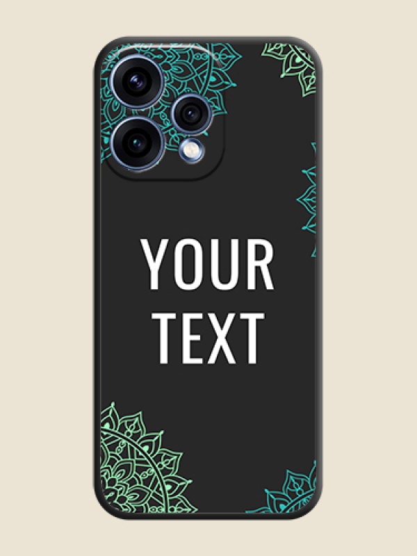 Custom Your Name with Floral Design On Space Black Custom Soft Matte Mobile Back Cover - Oppo Reno 15 5G - alternate view